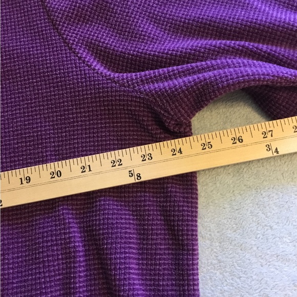 SWEATSHIRT 1X denim&co. Purple, Fleecy inside. Long sleeve crewneck - Picture 7 of 8
